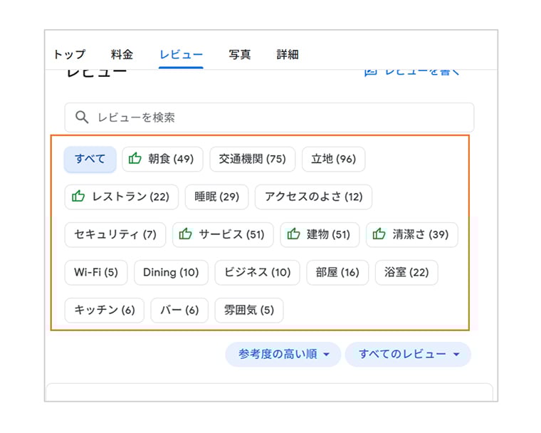 MEO対策の株式会社ジャリアのクチコミハイライト分析画面イメージ-1