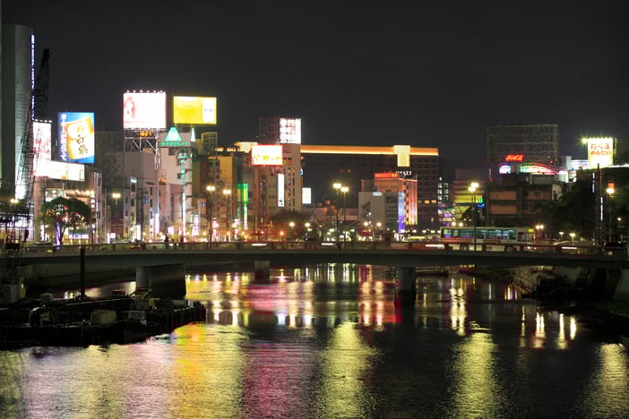 中洲の夜の風景