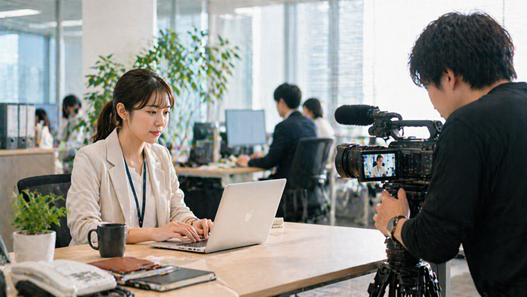 採用動画の1日密着イメージ｜社員の日常業務を紹介する会社紹介動画
