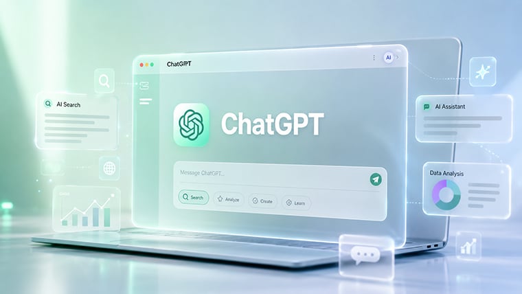 AI検索と会話型検索の広がりによりChatGPT広告が注目される背景を表したイメージ