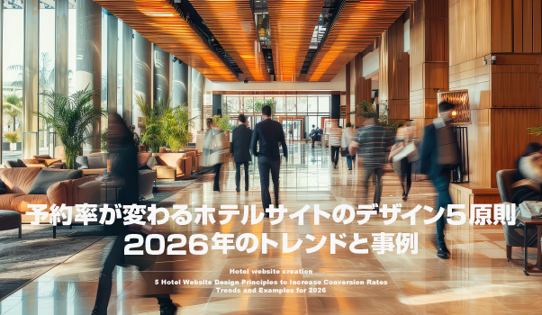 予約率を高めるホテルサイトデザインの原則を解説するイメージ