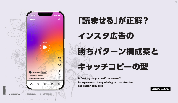 インスタ広告の勝ちパターン構成とキャッチコピー設計のイメージ