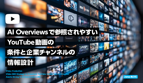 AI OverviewsにYouTube動画が表示される可能性とAI検索で動画コンテンツが引用される条件を解説するイメージ